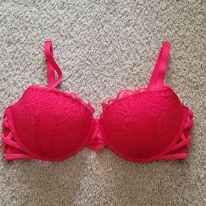 PINK Lace Pushup Bra